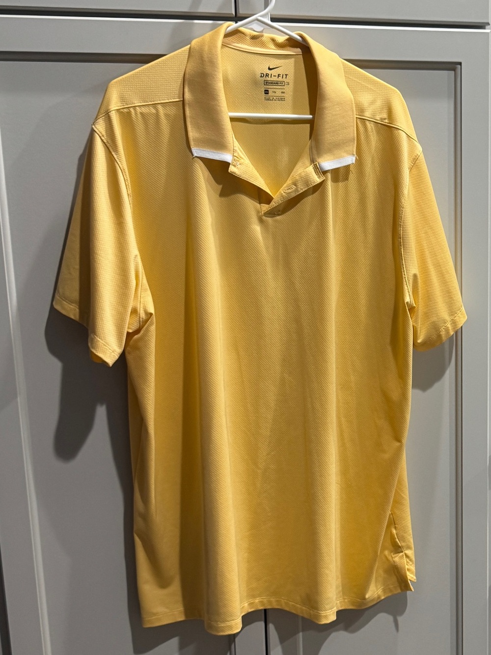 Men's Nike Yellow Polo Shirt - Classic Short Sleeve
